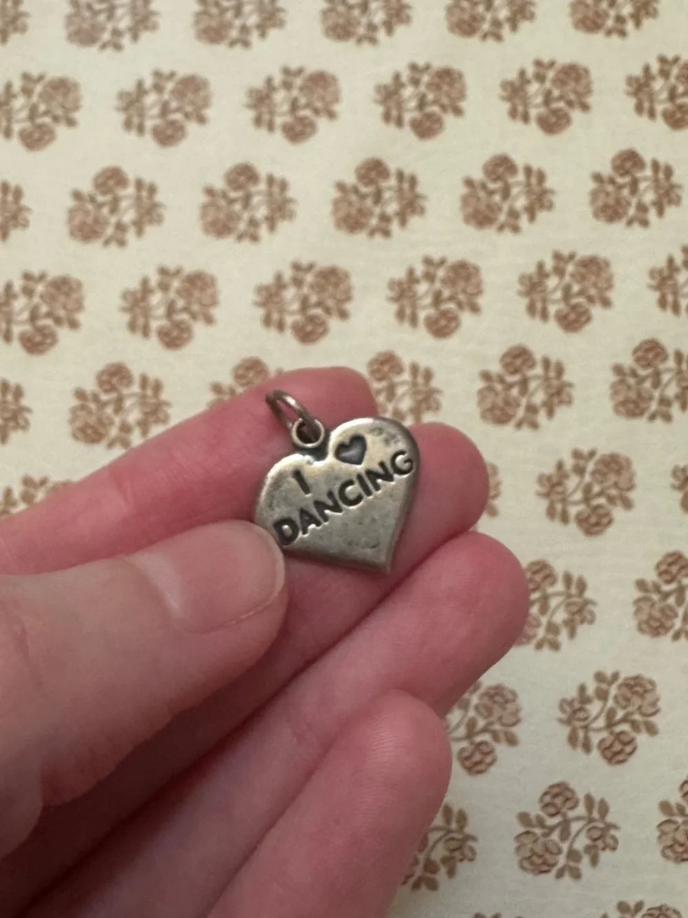 925 Sterling Silver I Love Dance Ballet Necklace Charm
